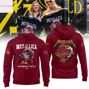 Metallica Virginia Tech Hokies Exit Light Enter Night Hoodie