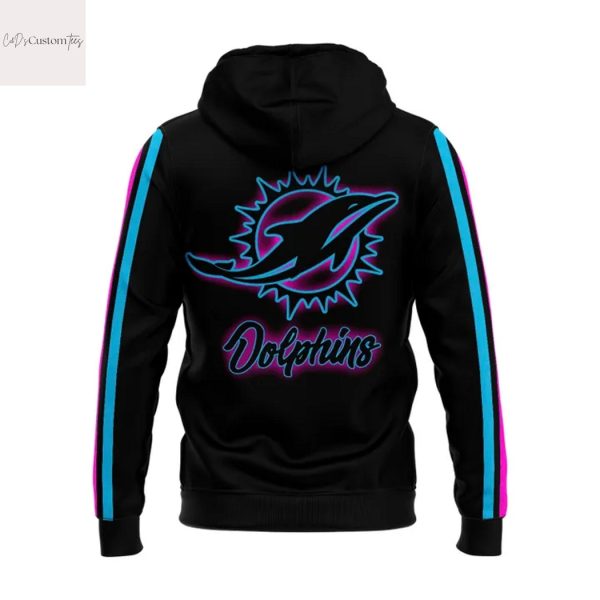 Miami Dolphins Football 2025 Black Hoodie