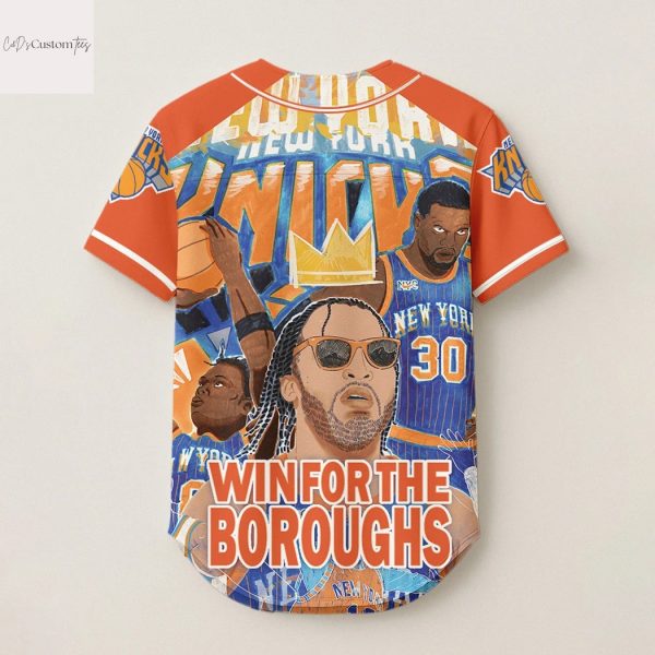 New York Knicks Win For The Boroughs Baseball Jersey