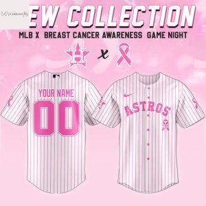 Personalized Houston Astros Breast Cancer Awareness Baseball Jersey
