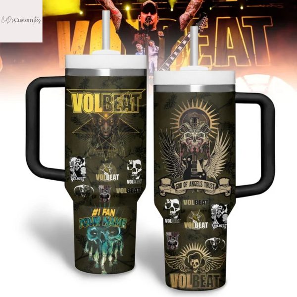 Personalized Volbeat God Of Angels Trust Tumbler With Handle And Straw