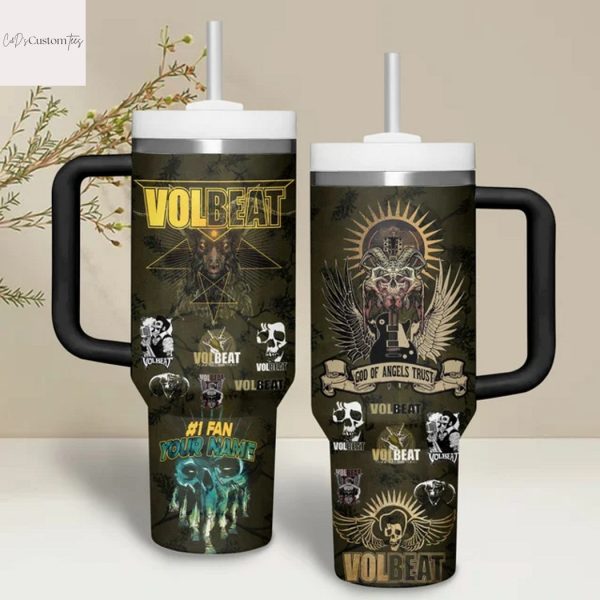 Personalized Volbeat God Of Angels Trust Tumbler With Handle And Straw