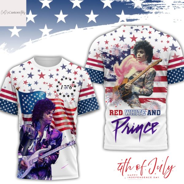 Prince Red White And Prince 1776 3D T-Shirt