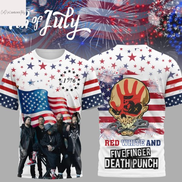 Red White And Five Finger Death Punch 3D T-Shirt