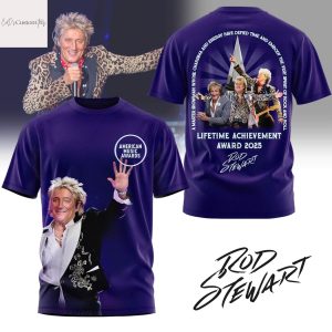 Rod Stewart American Music Awards Lifetime Achievement Award 2025 Design 3D T-Shirt