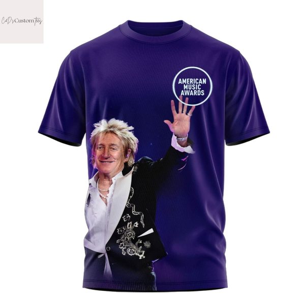 Rod Stewart American Music Awards Lifetime Achievement Award 2025 Design 3D T-Shirt