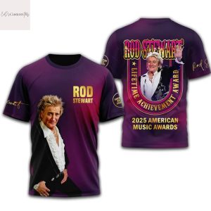 Rod Stewart Lifetime Achievement Award 2025 3D T-Shirt