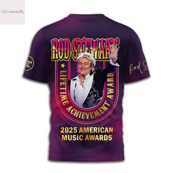 Rod Stewart Lifetime Achievement Award 2025 3D T-Shirt