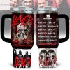 Red Whitw And Toby Keith Tumbler With Handle And Straw