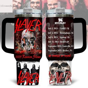 Slayer 2025 Reunion Shows Tumbler With Handle And Straw