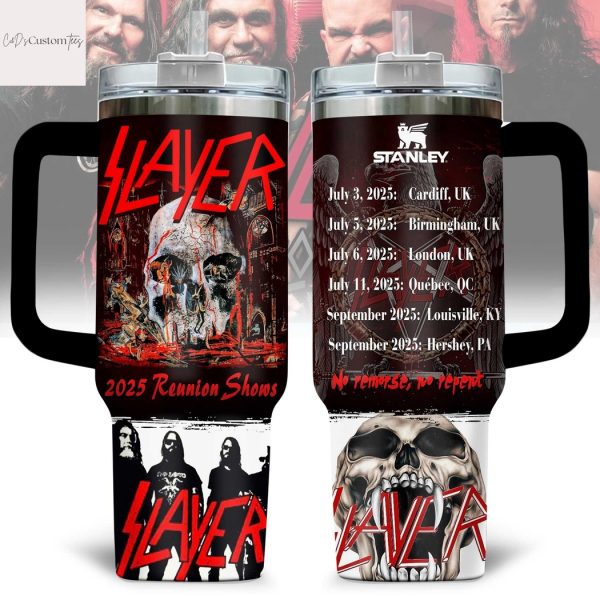 Slayer 2025 Reunion Shows Tumbler With Handle And Straw