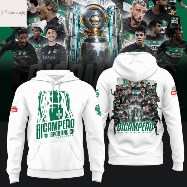 Sporting Clube De Portugal 2025 Champions Hoodie – White