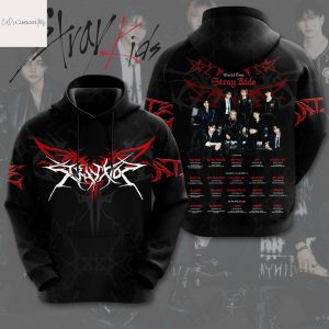Stray Kids Dominate World Tour Black Hoodie