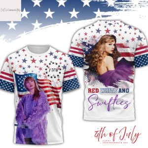 Taylor Swift Red White And Swifties 1776 3D T-Shirt