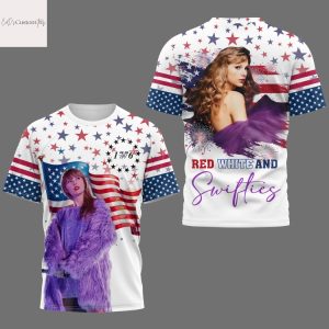 Taylor Swift Red White And Swifties 1776 3D T-Shirt
