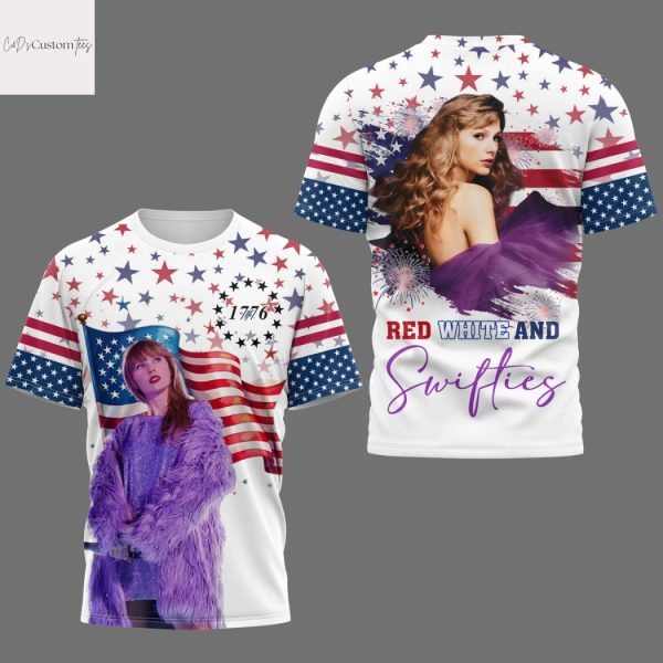 Taylor Swift Red White And Swifties 1776 3D T-Shirt