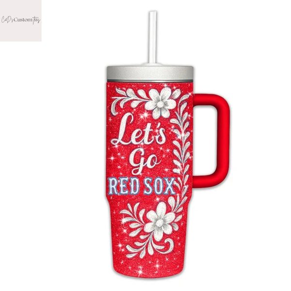 This Girl Love Her Boston Red Sox Go Red Sox Tumbler With Handle And Straw