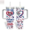 This Girl Love Her Texas Rangers Go Rangers Tumbler With Handle And Straw – Blue