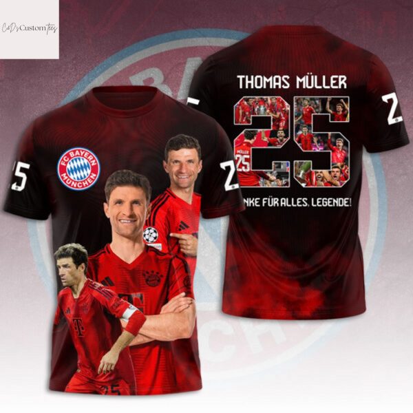 Thomas Muller x FC Bayern Munchen 3D T-Shirt