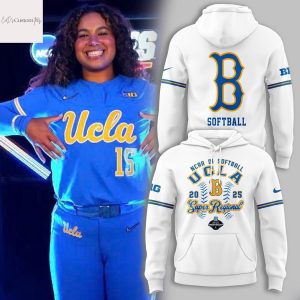 UCLA Bruins NCAA DI Softball 2025 Super Regional Hoodie – White