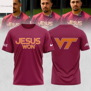 Virginia Tech Hokies Jesus Won 3D T-Shirt