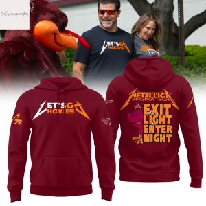 Virginia Tech Hokies Metallica Exit Light Enter Night Let Go Hokies Hoodie