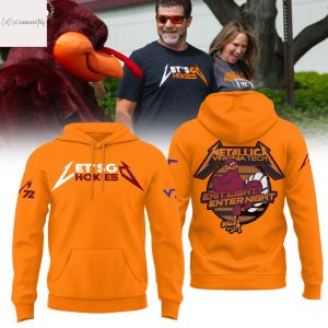 Virginia Tech Hokies Metallica – Let Go Hokies Exit Light Enter Night Hoodie – Orange
