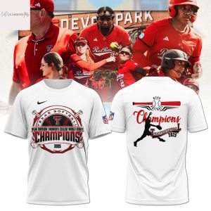 2025 National Champions Texas Tech Red Raiders Softball 3D T-Shirt