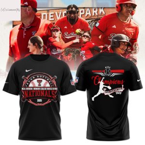 2025 National Champions Texas Tech Red Raiders Softball 3D T-Shirt – Black