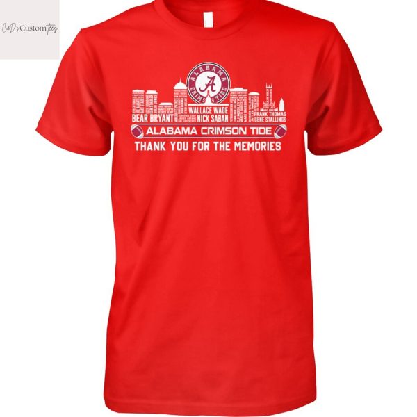 Alabama Crimson Tide Thank You For The Memories Unisex T-Shirt