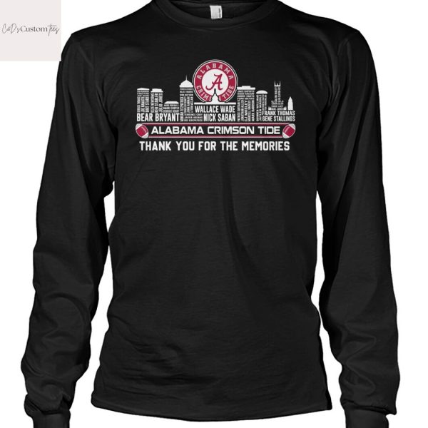 Alabama Crimson Tide Thank You For The Memories Unisex T-Shirt
