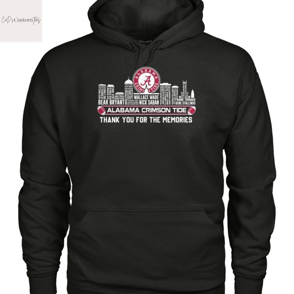 Alabama Crimson Tide Thank You For The Memories Unisex T-Shirt