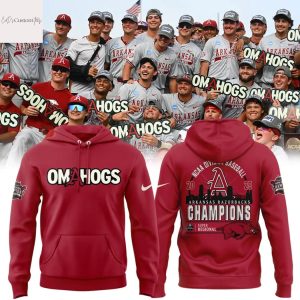 Arkansas Razorbacks Baseball Omahogs Super Regionals Champions Hoodie
