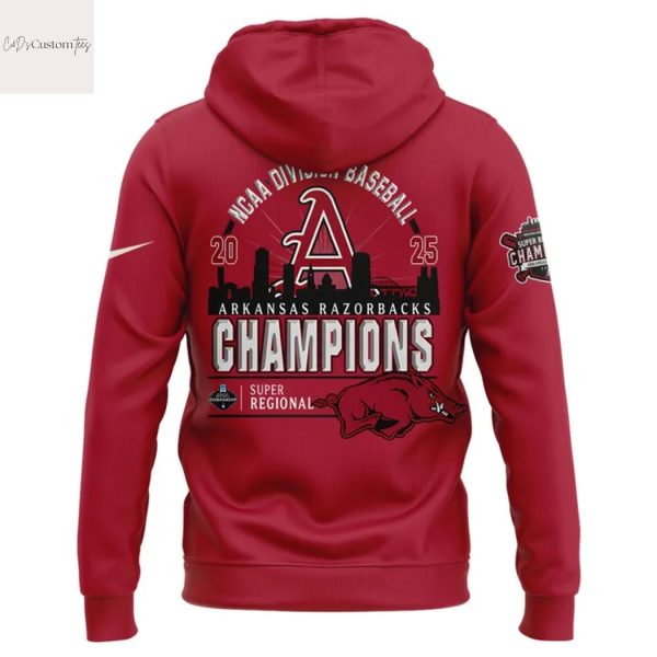 Arkansas Razorbacks Baseball Omahogs Super Regionals Champions Hoodie