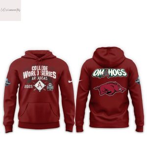 Arkansas Razorbacks Baseball College World Series 2025 Omahogs Hoodie