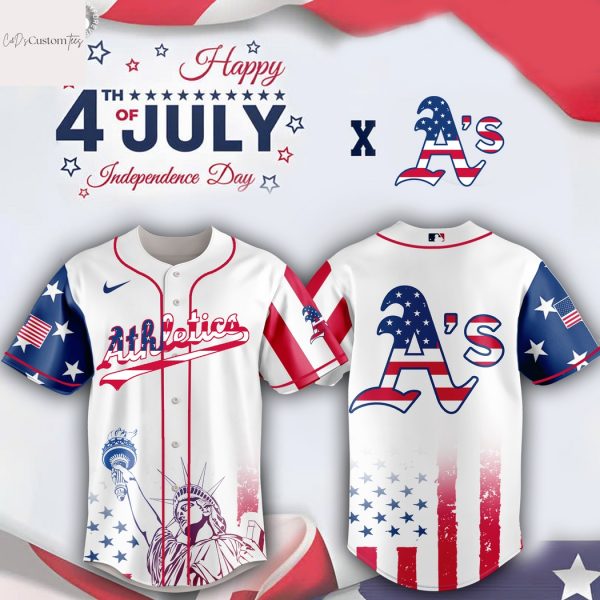 Athletics Independence Day 2025 Baseball Jersey