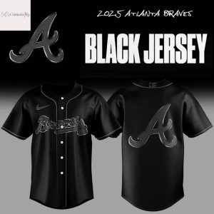 Atlanta Braves Back In Black Baseball Jersey
