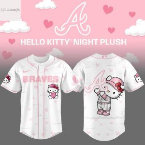 Atlanta Braves Love Kitty Pink Baseball Jersey