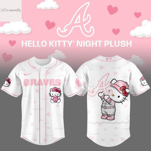 Atlanta Braves Love Kitty Pink Baseball Jersey