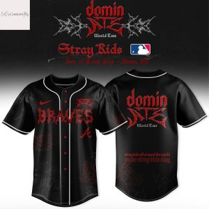 Atlanta Braves x Stray Kids Dominate World Tour 2025 Baseball Jersey