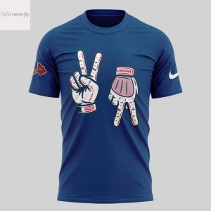Atlanta Braves x Usher Peace Up A-Town Down 3D T-Shirt – Blue