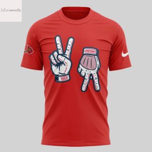 Atlanta Braves x Usher Peace Up A-Town Down 3D T-Shirt – Red