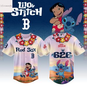 Boston Red Sox x Lilo & Stitch Baseball Jersey