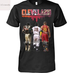 Cleveland Browns x Cleveland Indians x Cleveland Cavaliers Unisex Signature T-Shirt