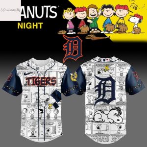 Detroit Tigers Peanuts Baseball Jersey