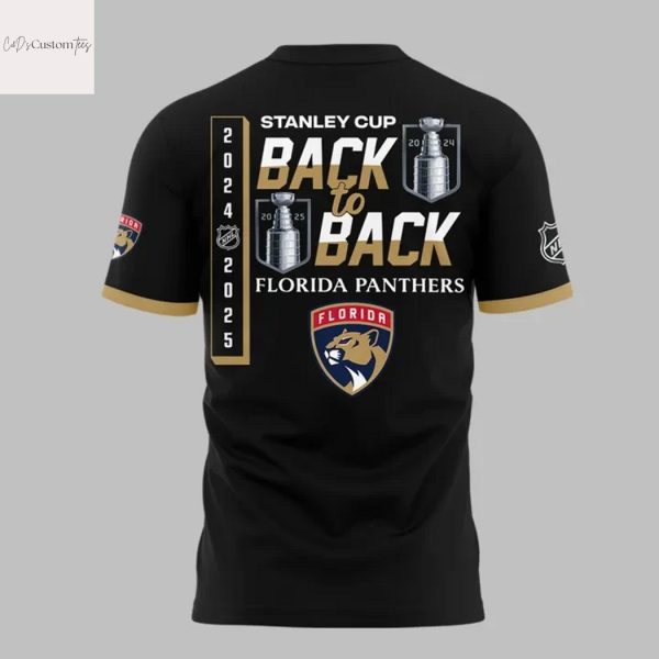 Florida Panthers Stanley Cup Champs 2025 Back To Back 3D T-Shirt