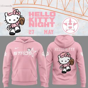 Houston Astros 2025 Hello Kitty Hoodie – Pink