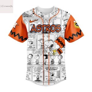 Houston Astros 75th Anniversary Of Peanuts Baseball Design Jersey