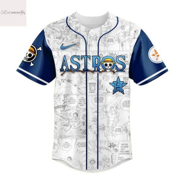 Houston Astros One Piece Night Game Baseball Design Jersey