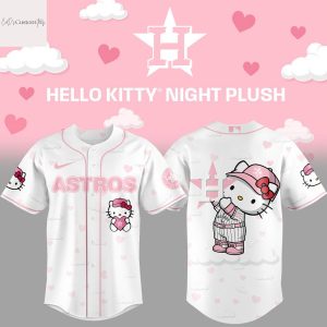 Houston Astros x Hello Kitty Baseball Design Jersey – Pink